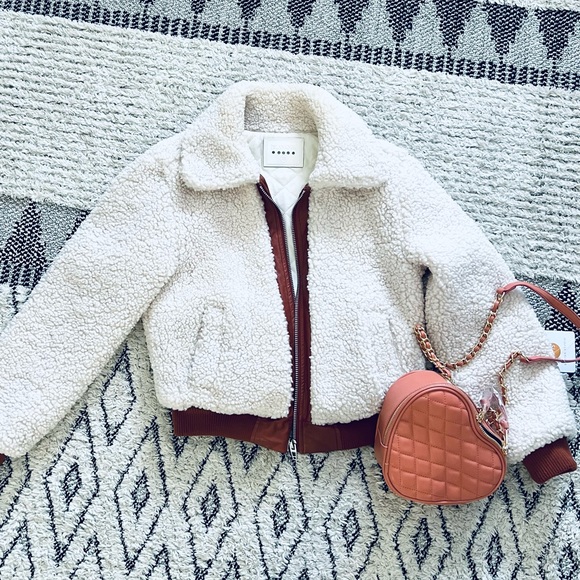 Blank NYC Jackets & Blazers - BLANK NYC Sherpa Jacket In Marshmallow